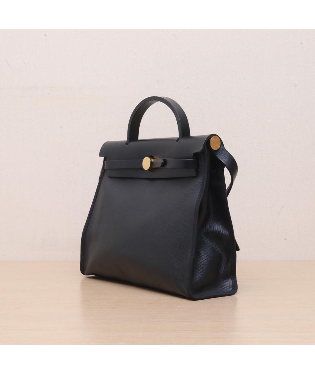 HERMES Черная сумка с короткими ручками, фото 4