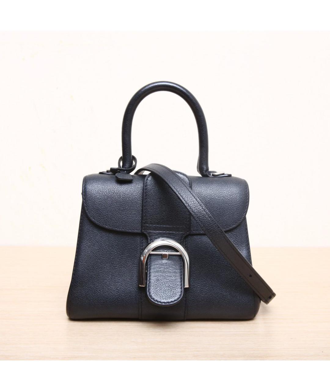 DELVAUX Черная кожаная сумка через плечо, фото 2