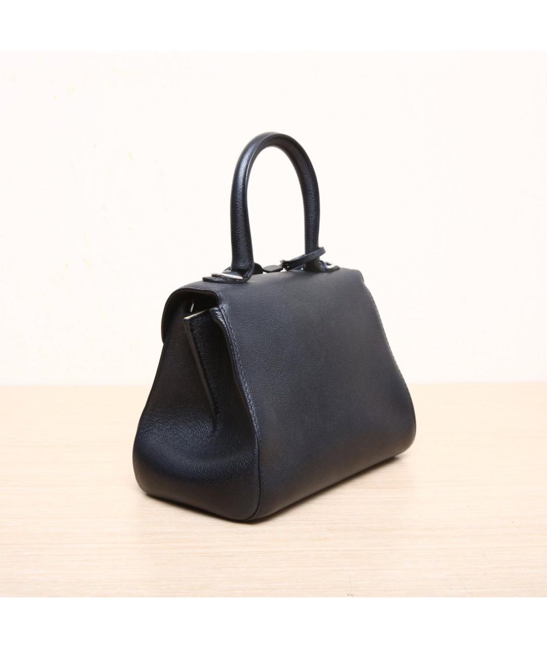 DELVAUX Черная кожаная сумка через плечо, фото 6