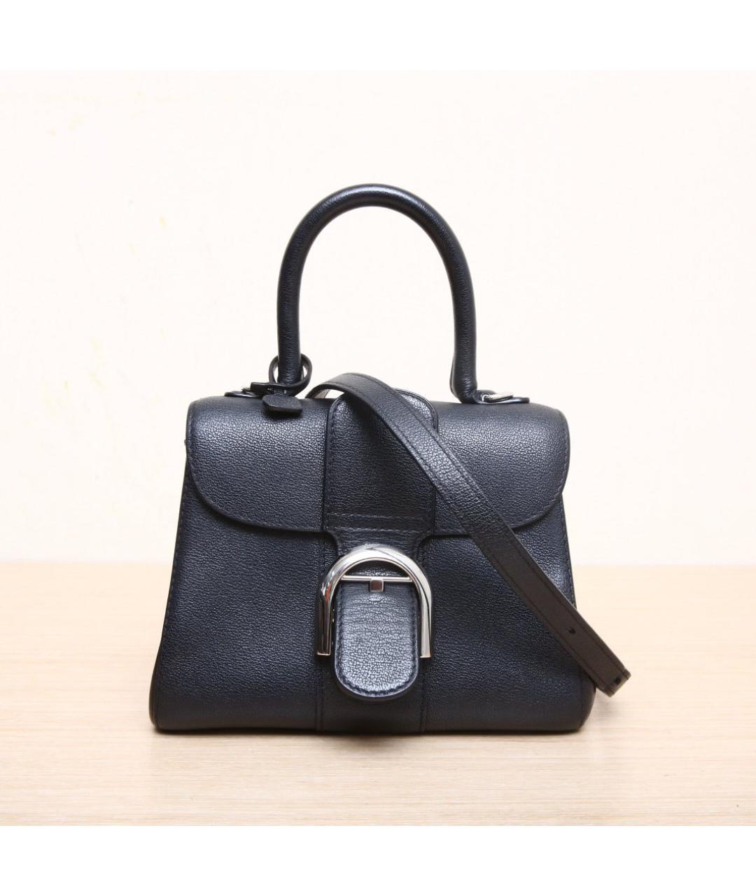 DELVAUX Черная кожаная сумка через плечо, фото 3