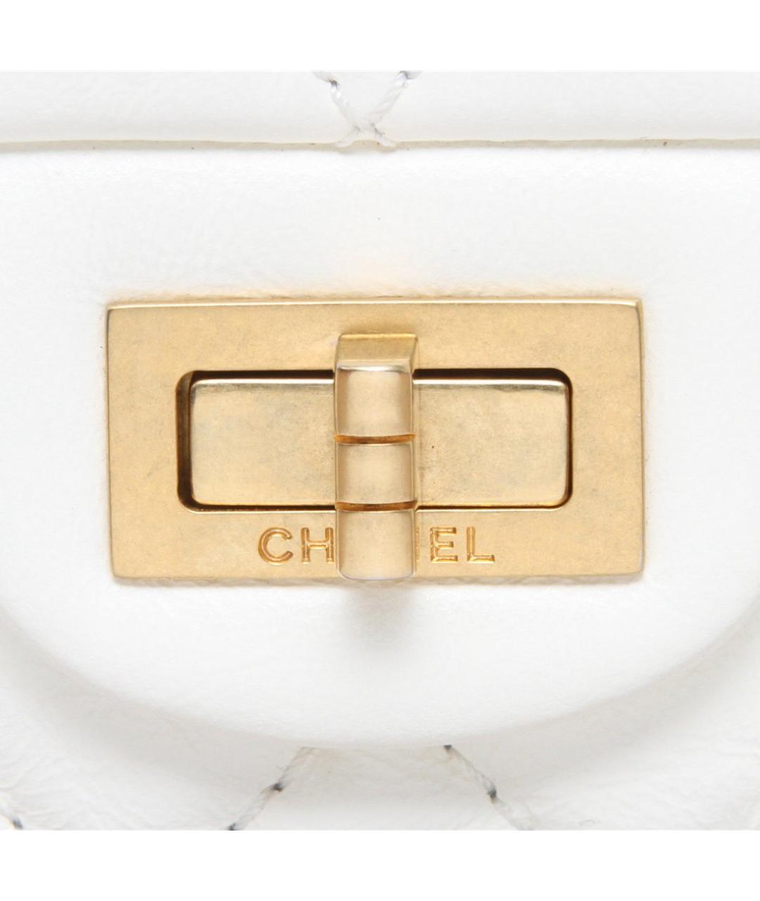 CHANEL Белая кожаная сумка через плечо, фото 8
