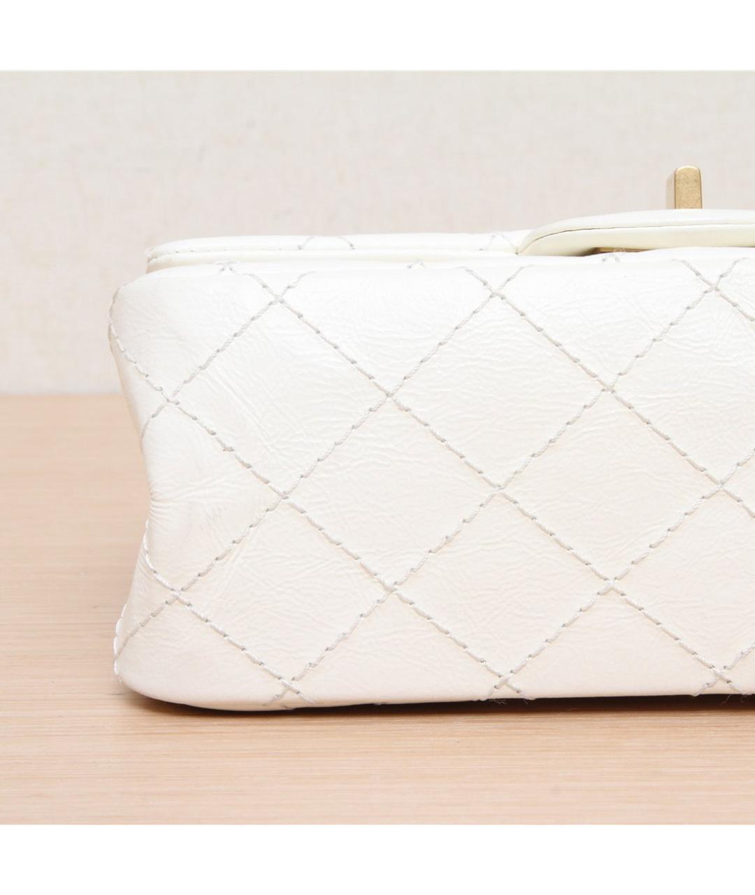 CHANEL Белая кожаная сумка через плечо, фото 9