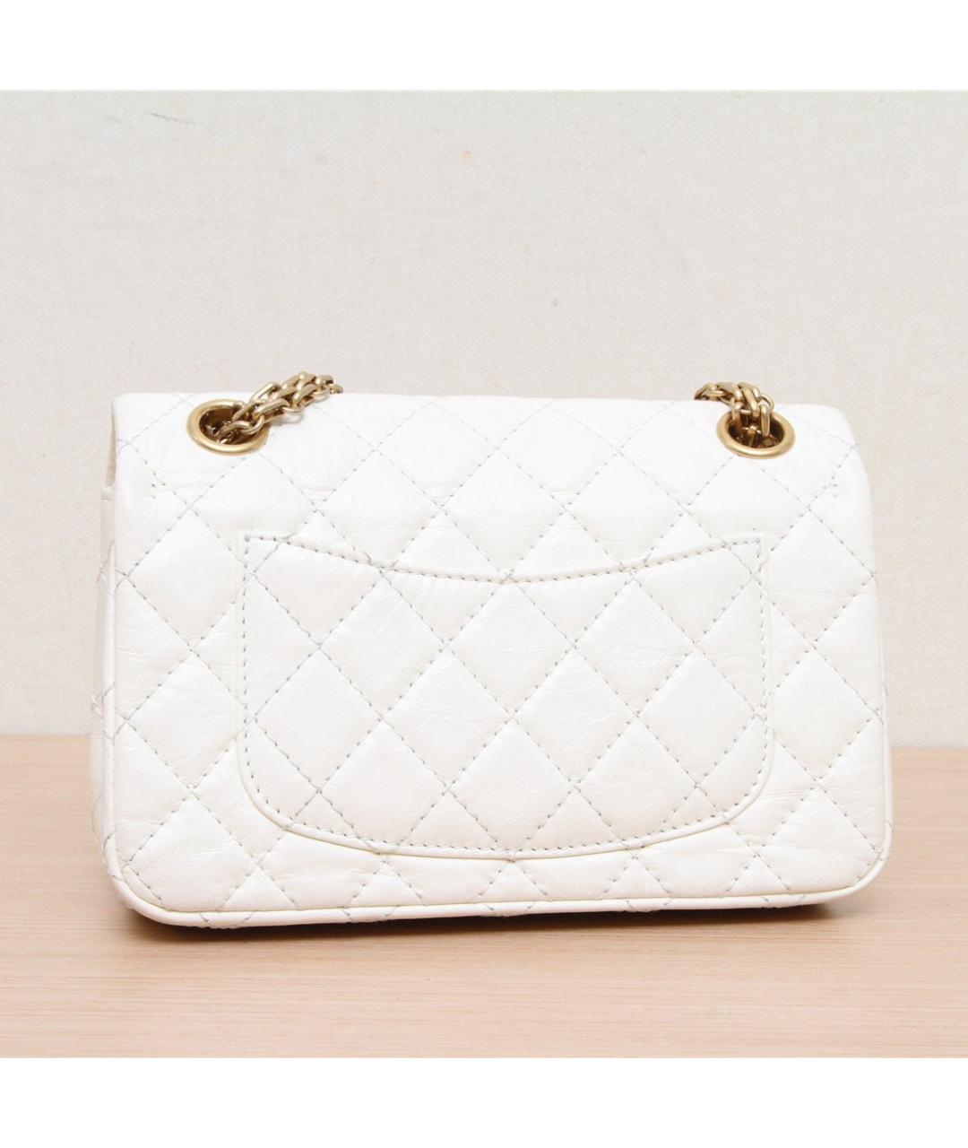 CHANEL Белая кожаная сумка через плечо, фото 6