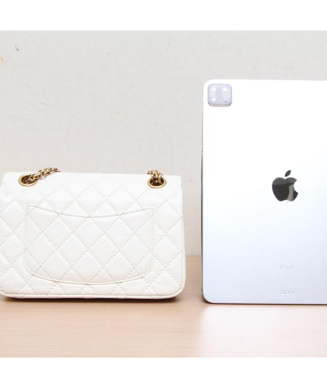 CHANEL Белая кожаная сумка через плечо, фото 7