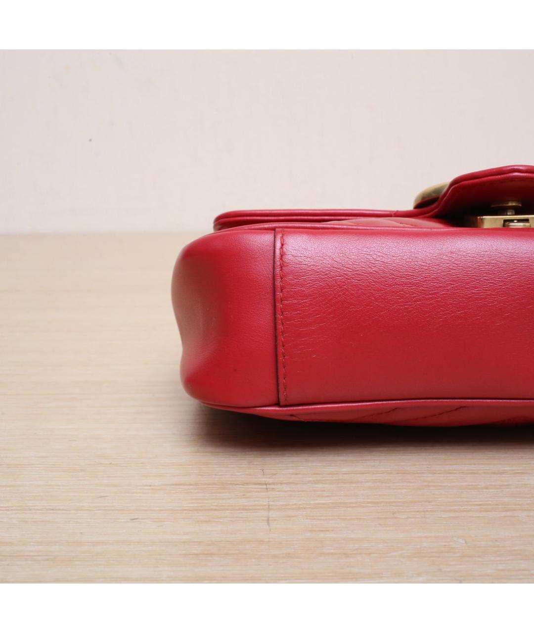 GUCCI Красная кожаная сумка через плечо, фото 9