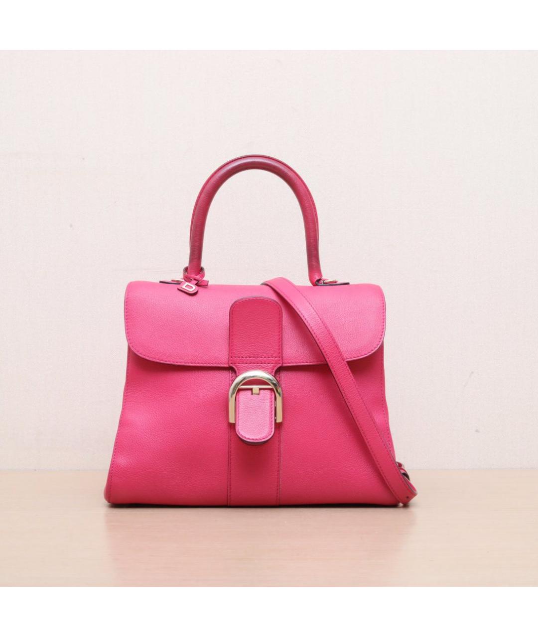 DELVAUX Розовая кожаная сумка через плечо, фото 2