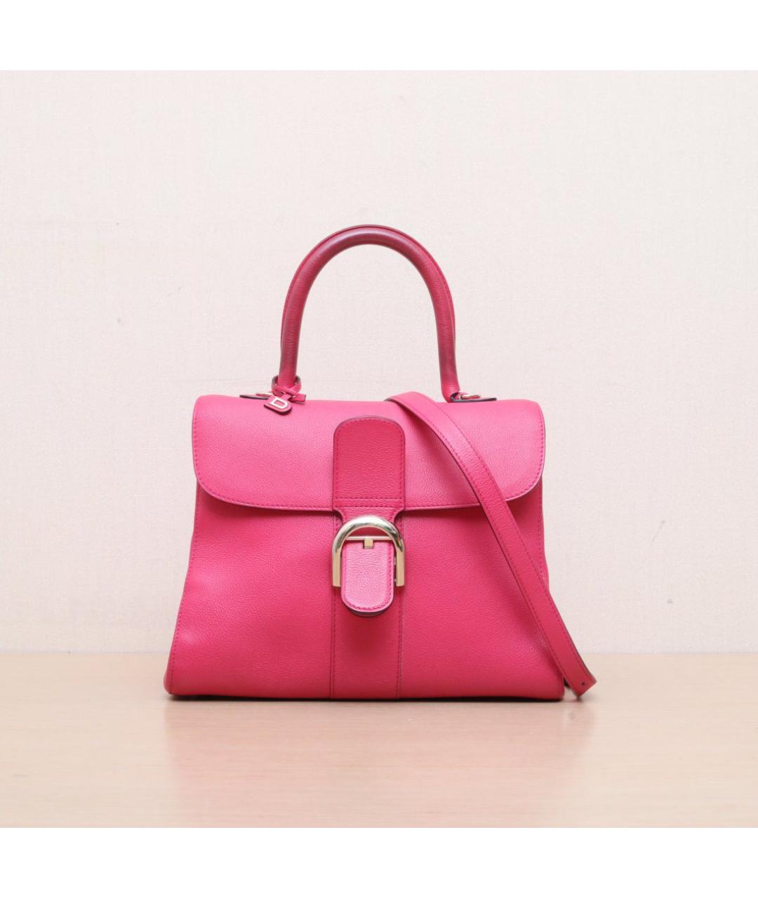 DELVAUX Розовая кожаная сумка через плечо, фото 3