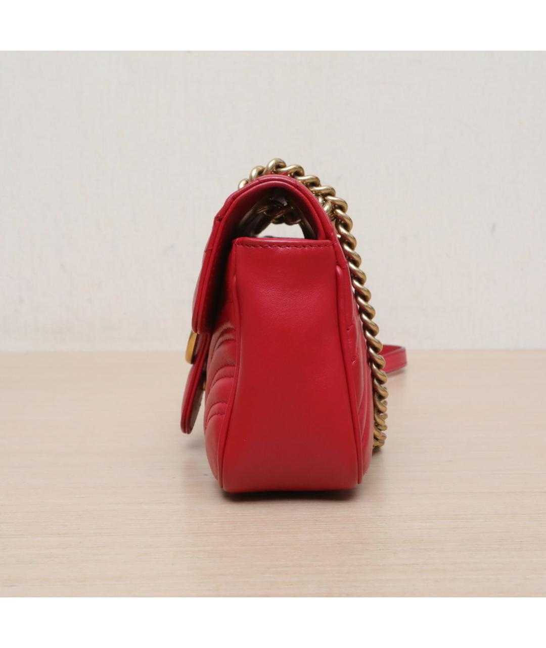 GUCCI Красная кожаная сумка через плечо, фото 5