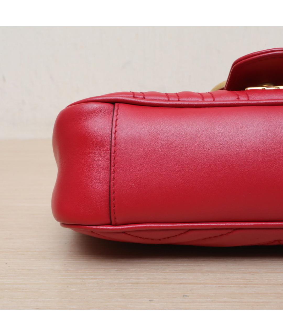 GUCCI Красная кожаная сумка через плечо, фото 9