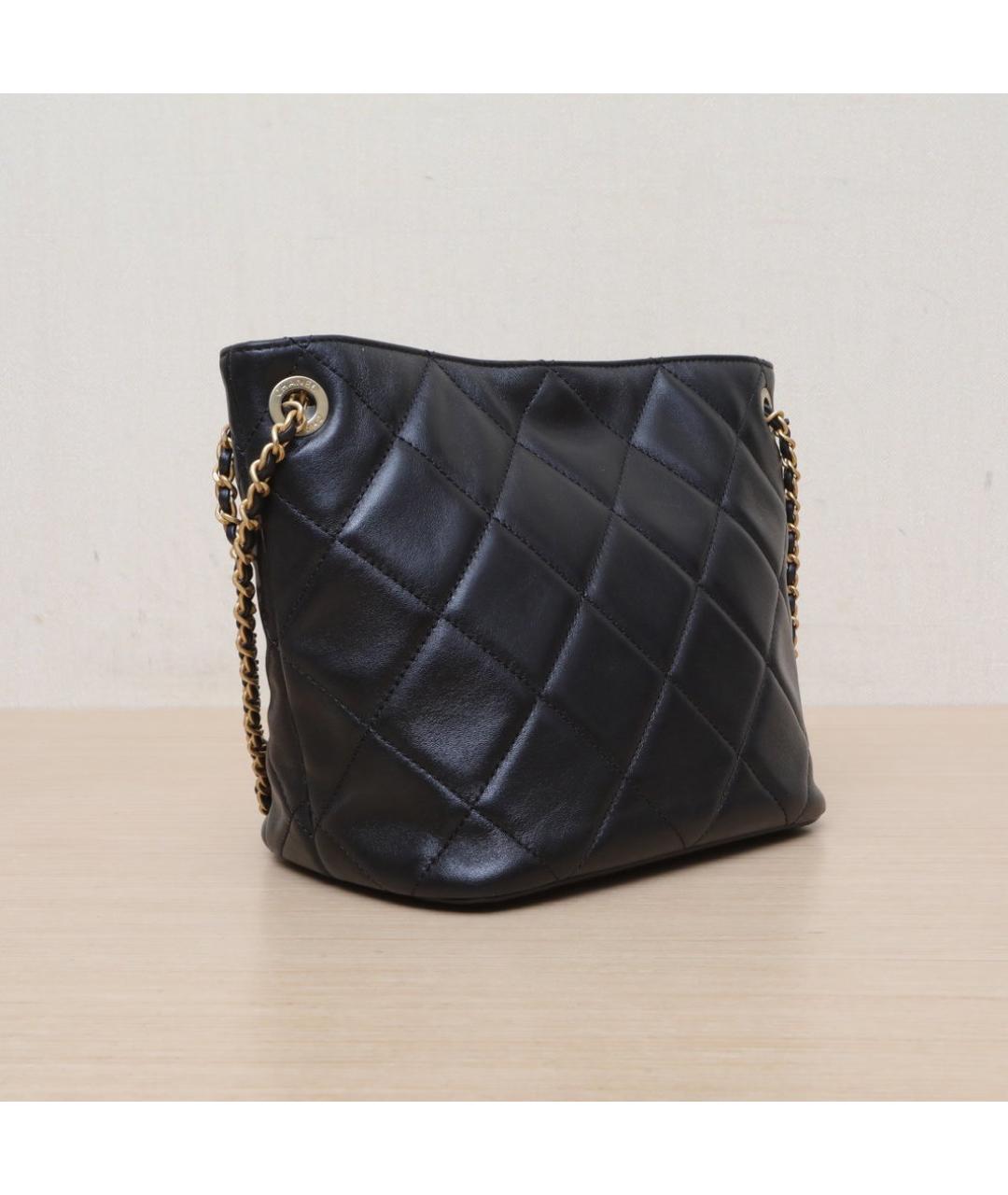 CHANEL Черная кожаная сумка через плечо, фото 6