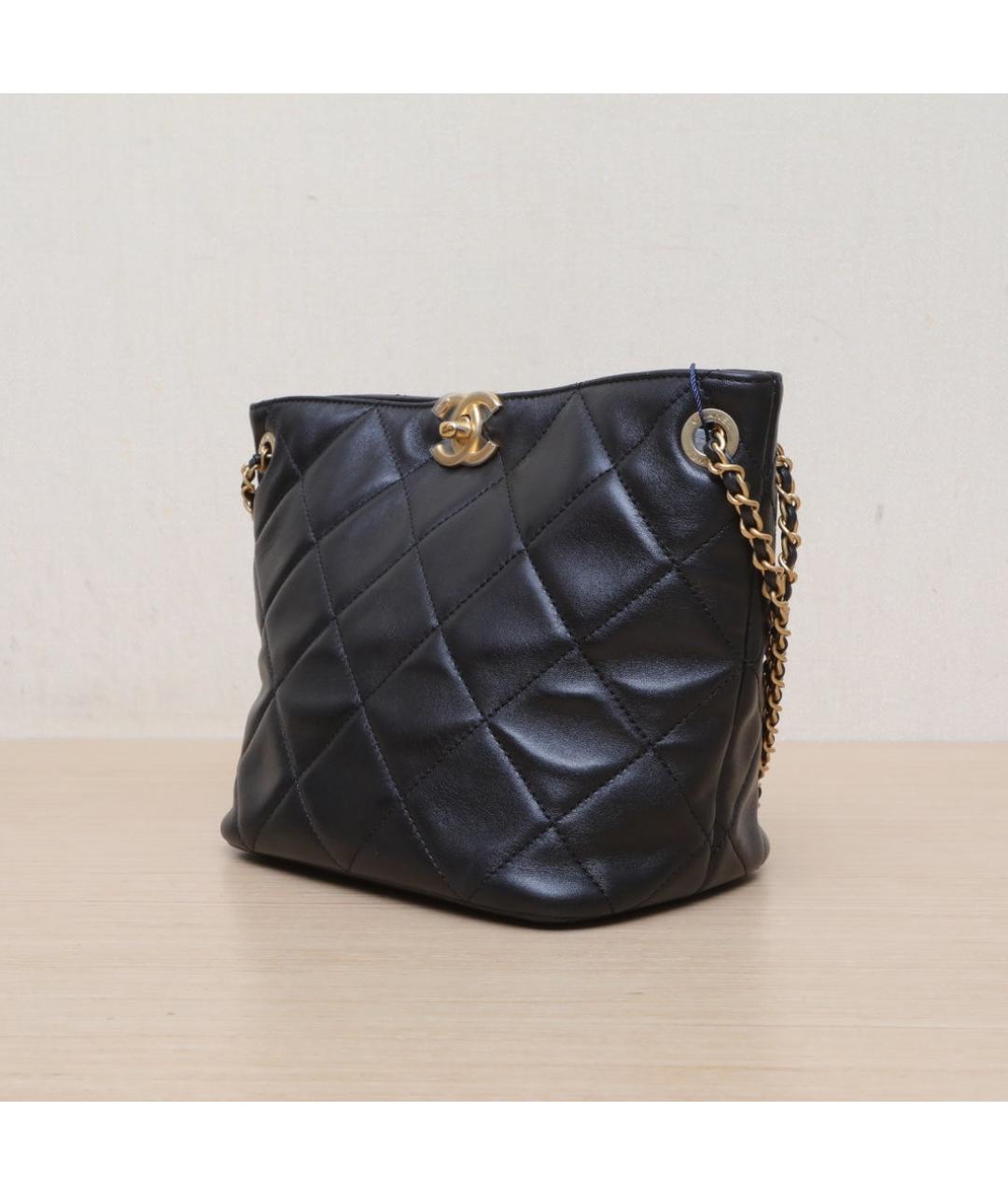 CHANEL Черная кожаная сумка через плечо, фото 4