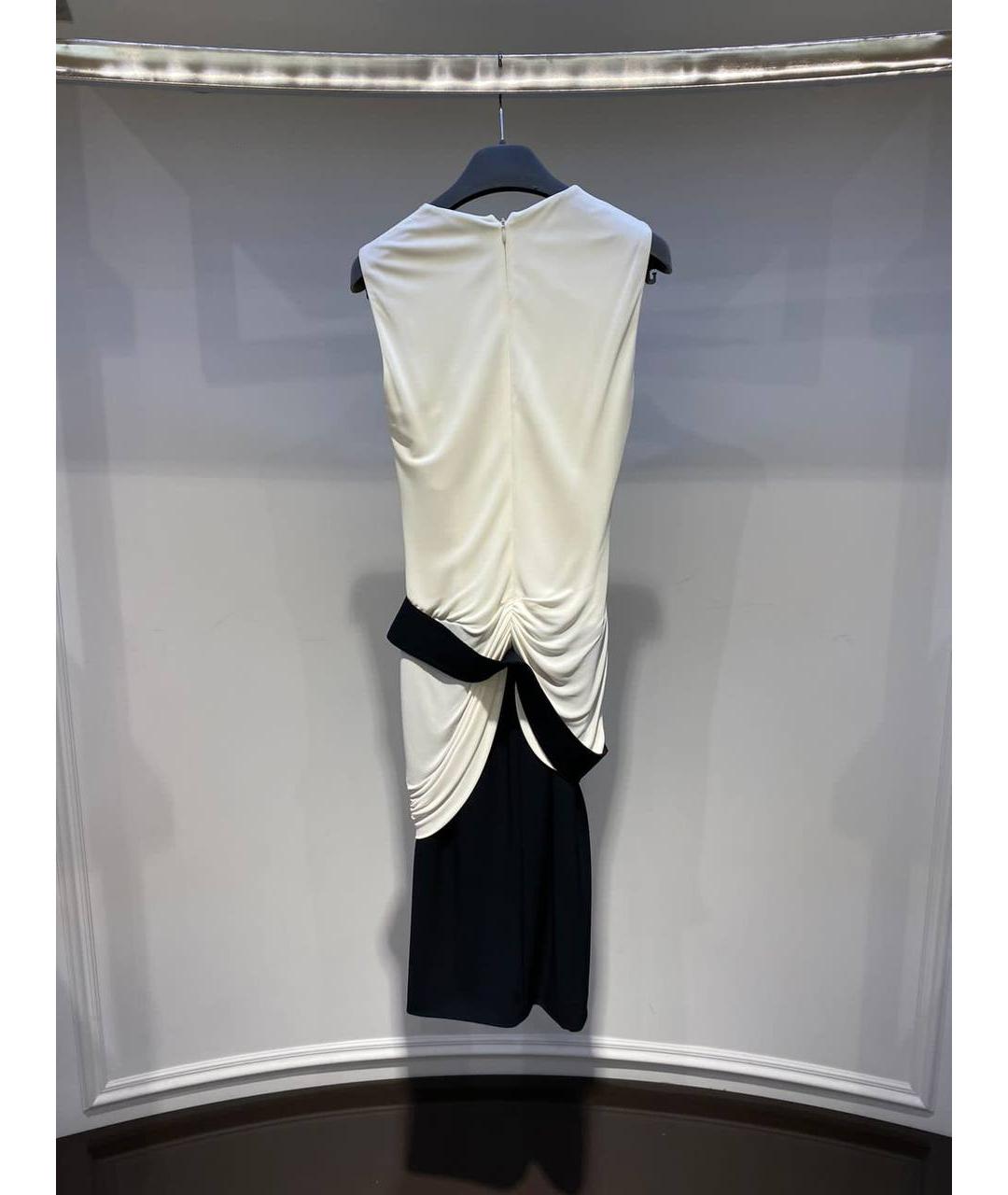 ALEXANDER MCQUEEN Белое вискозное коктейльное платье, фото 3