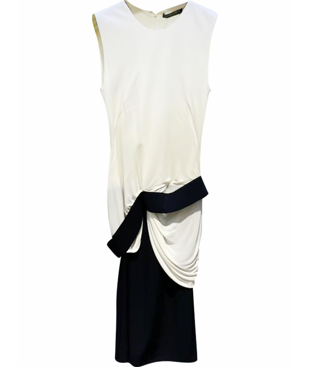 ALEXANDER MCQUEEN Белое вискозное коктейльное платье, фото 1