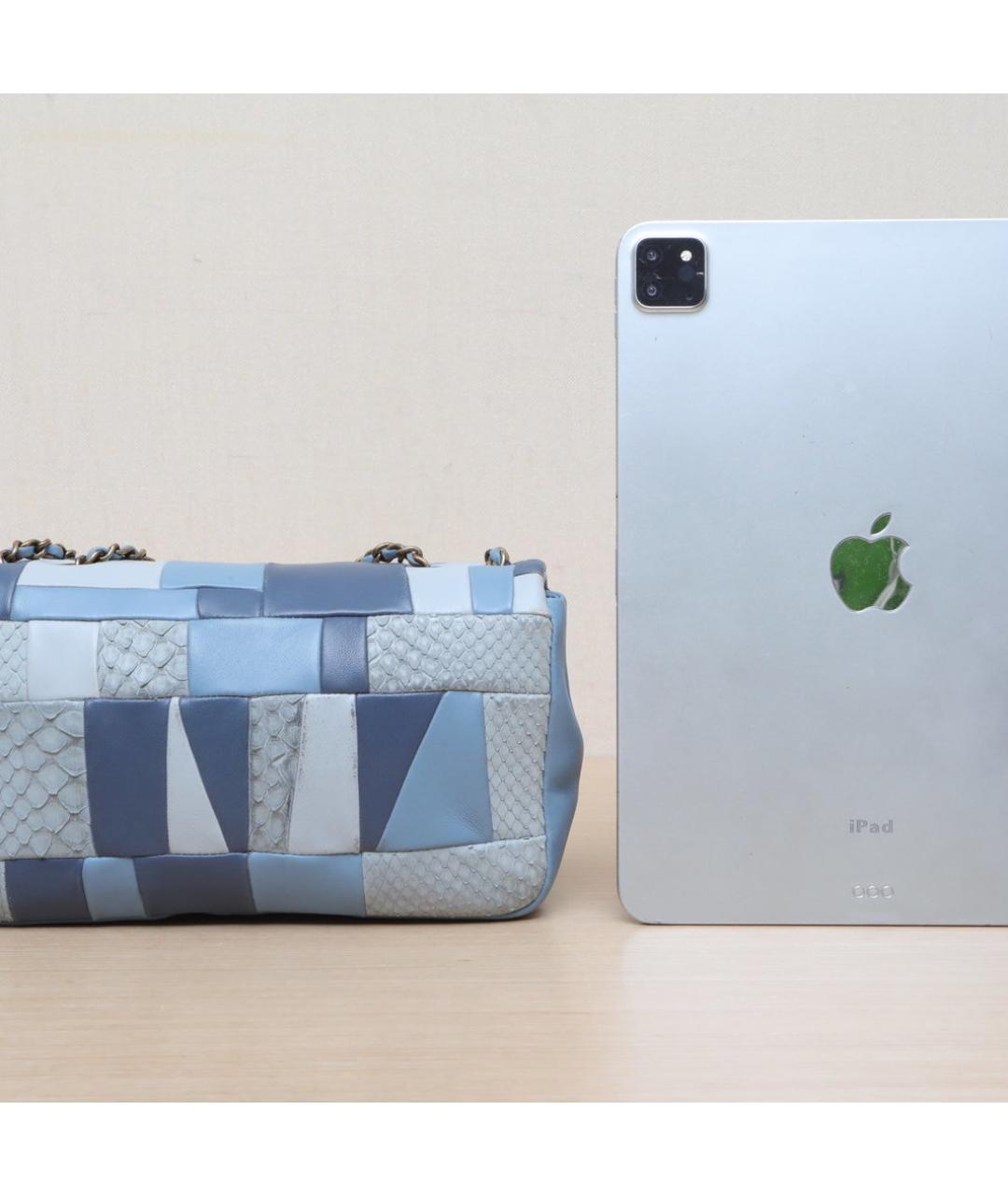 CHANEL Синяя кожаная сумка через плечо, фото 7