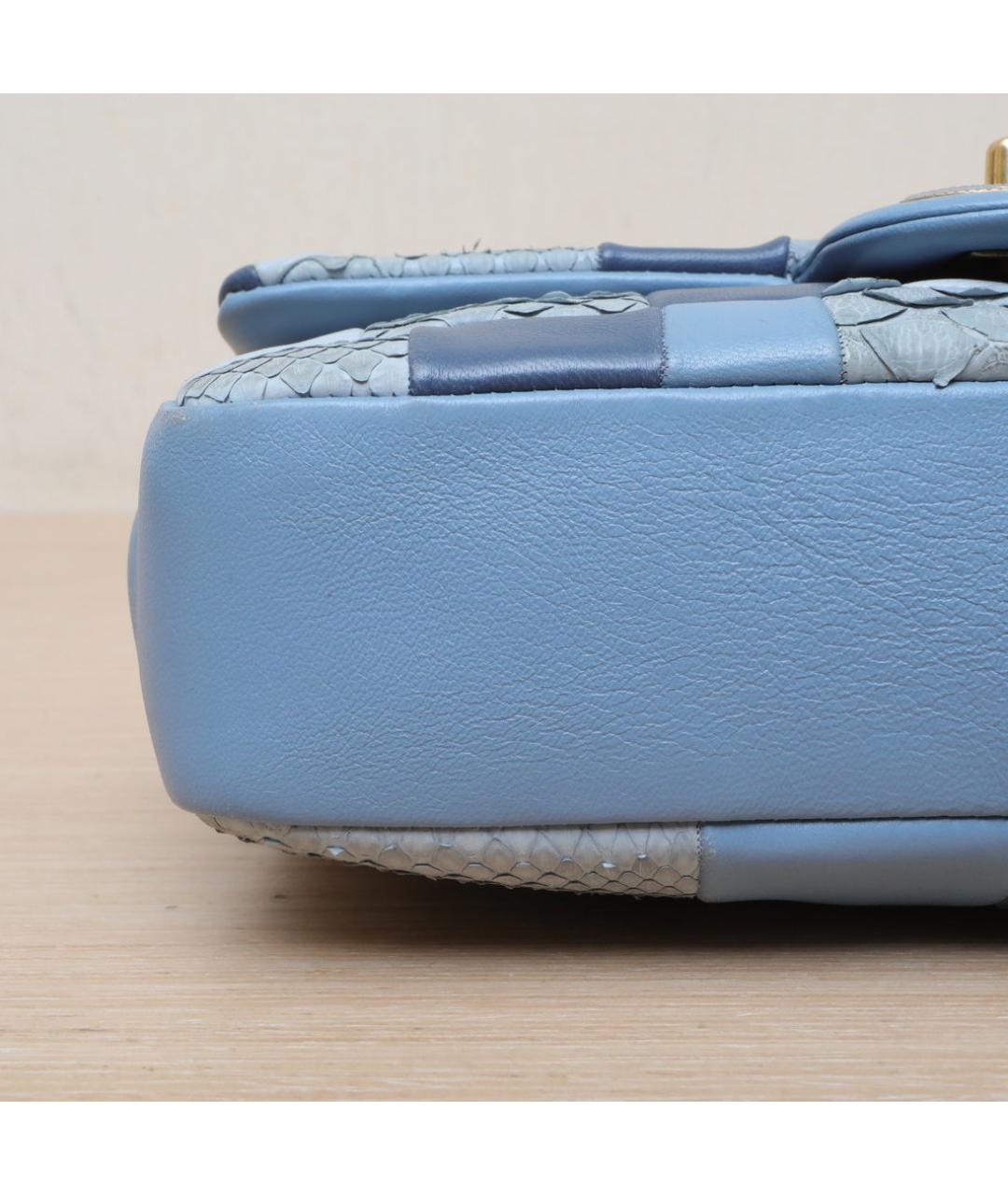 CHANEL Синяя кожаная сумка через плечо, фото 9