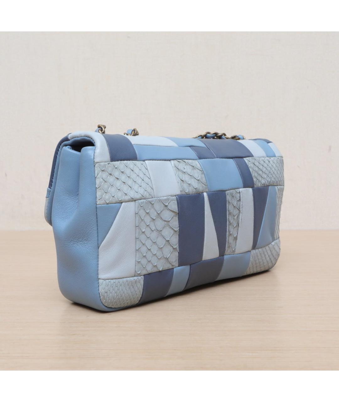 CHANEL Синяя кожаная сумка через плечо, фото 6