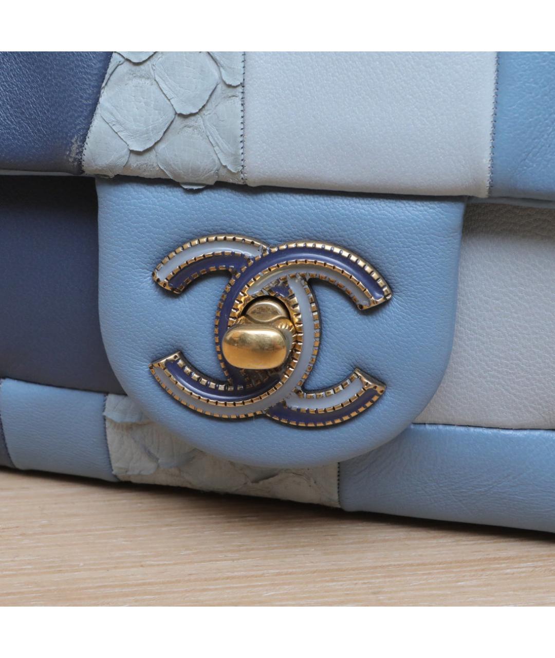 CHANEL Синяя кожаная сумка через плечо, фото 8