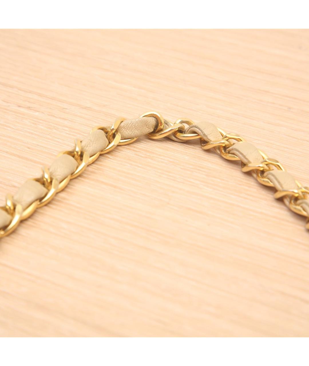 CHANEL Бежевая кожаная сумка через плечо, фото 8