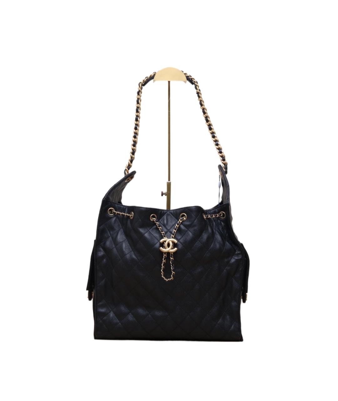 CHANEL Черная кожаная сумка через плечо, фото 10