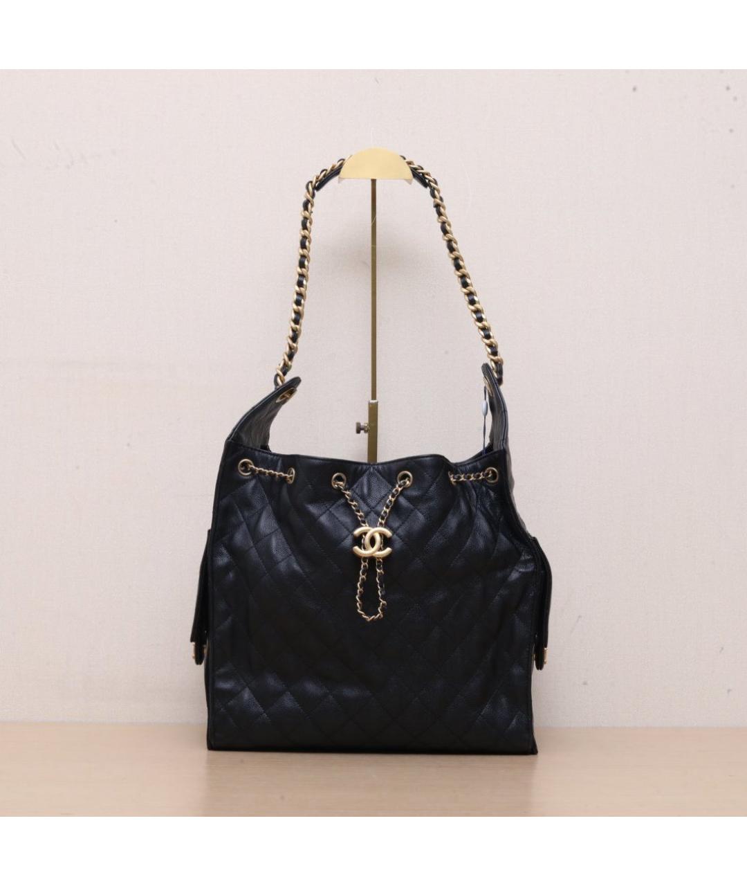 CHANEL Черная кожаная сумка через плечо, фото 3