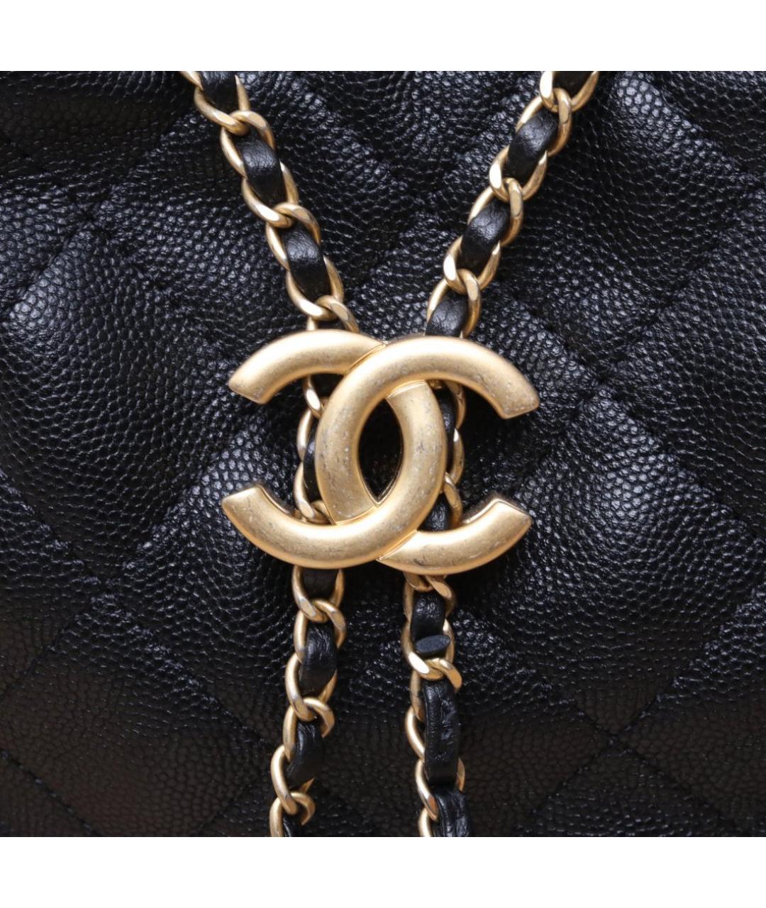 CHANEL Черная кожаная сумка через плечо, фото 8