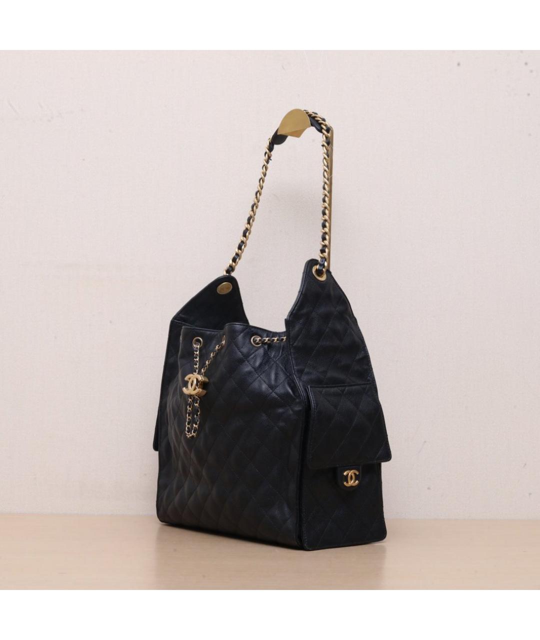 CHANEL Черная кожаная сумка через плечо, фото 4