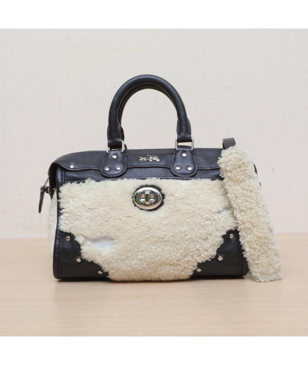 COACH Белая кожаная сумка через плечо, фото 2