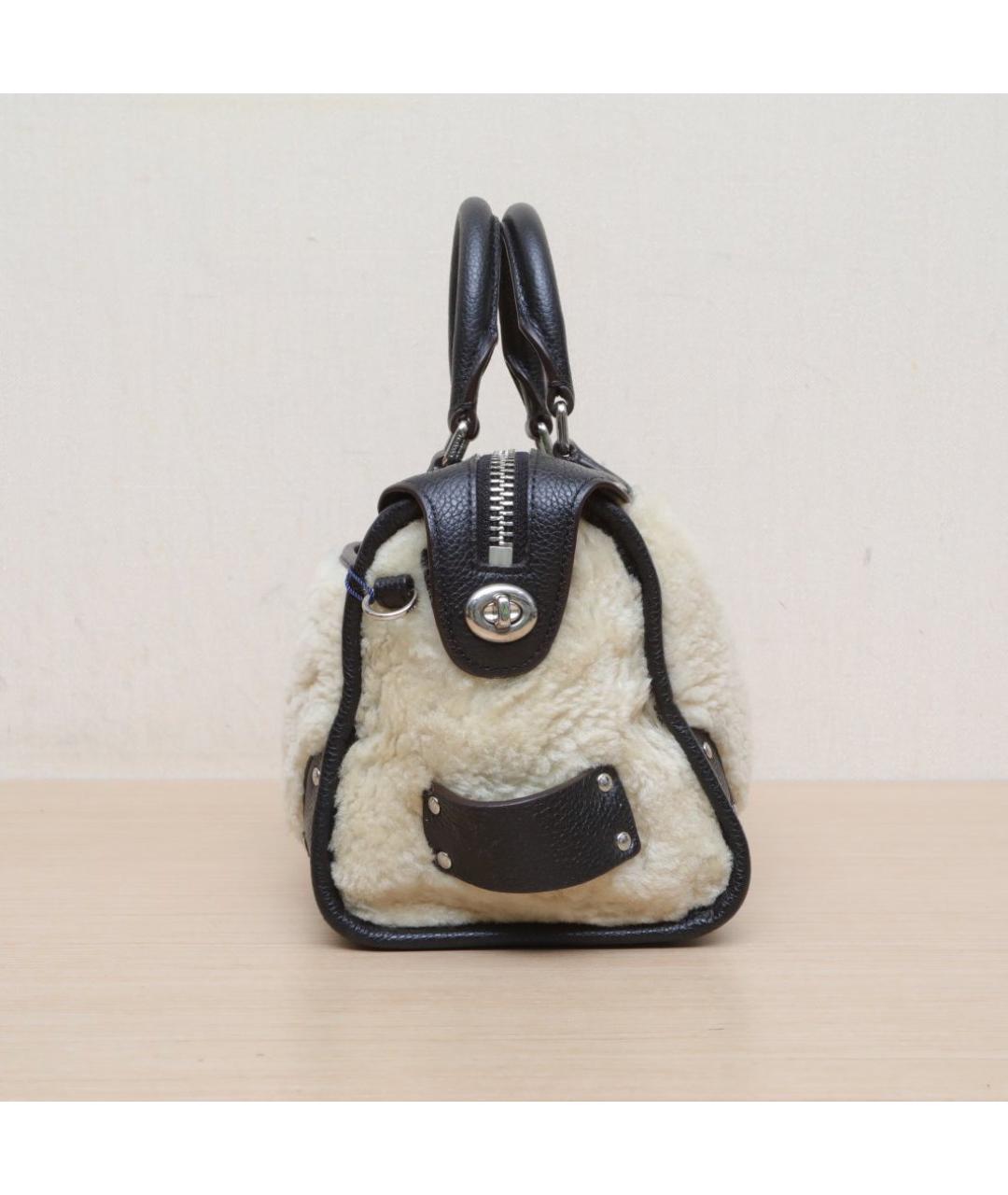 COACH Белая кожаная сумка через плечо, фото 5