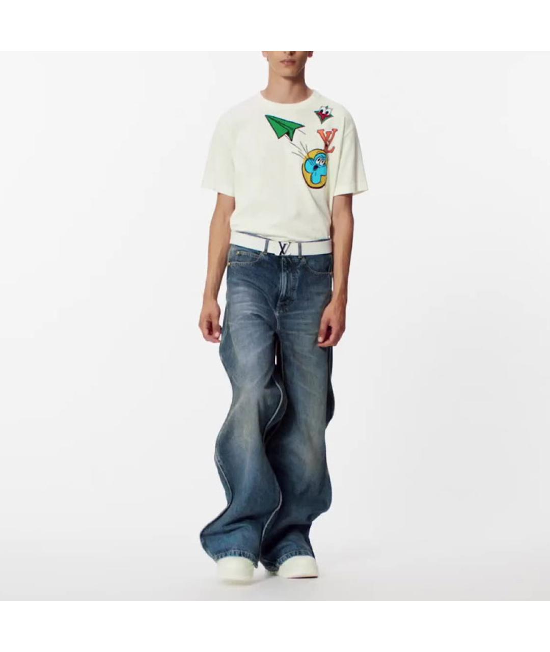 LOUIS VUITTON Белая хлопковая футболка, фото 4