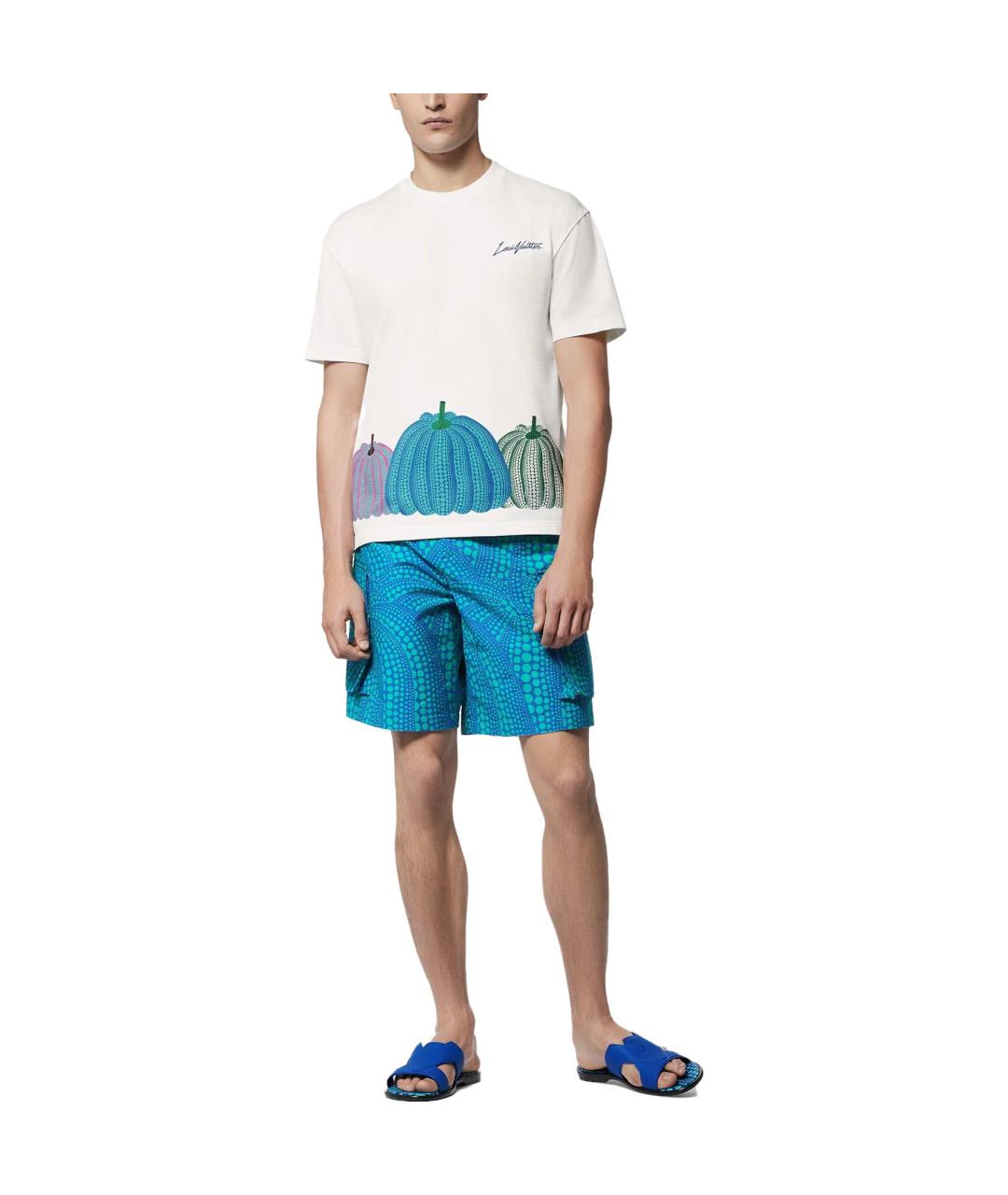 LOUIS VUITTON Белая хлопковая футболка, фото 4