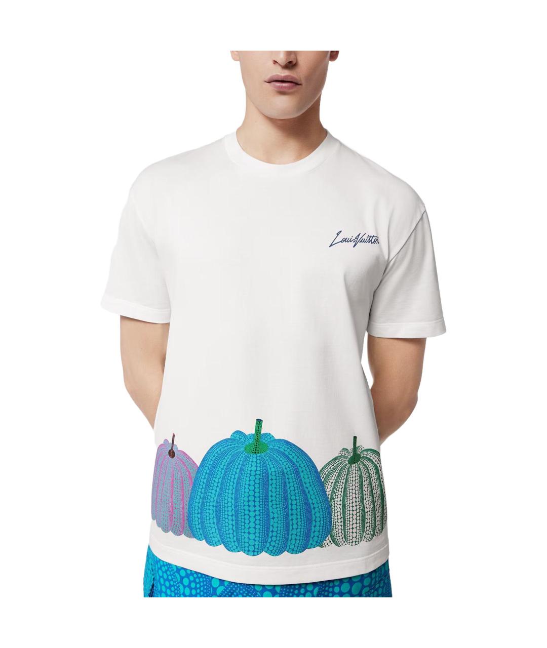 LOUIS VUITTON Белая хлопковая футболка, фото 2