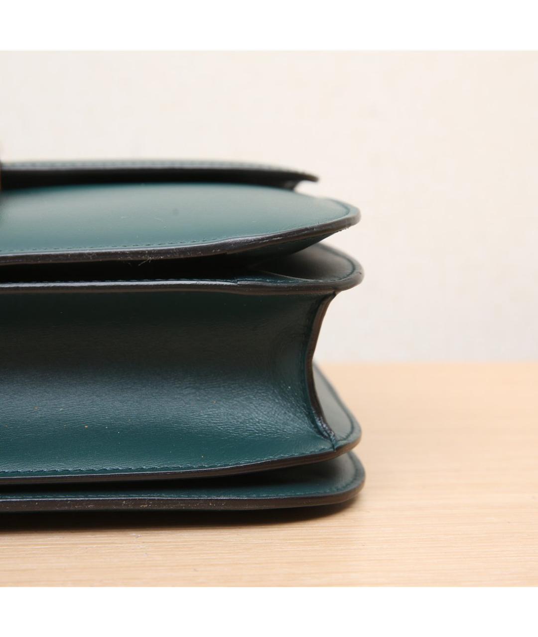 CELINE Зеленая кожаная сумка через плечо, фото 9