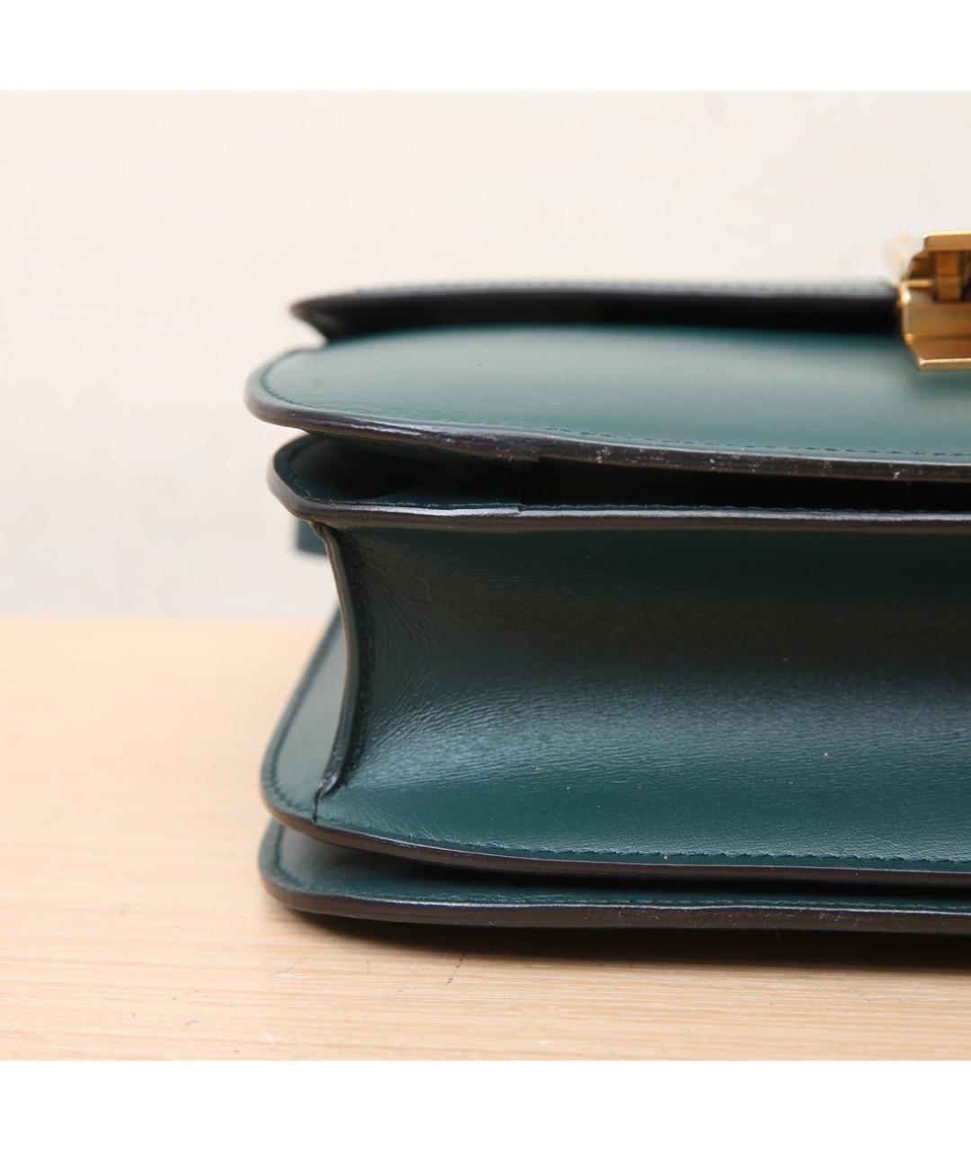 CELINE Зеленая кожаная сумка через плечо, фото 8