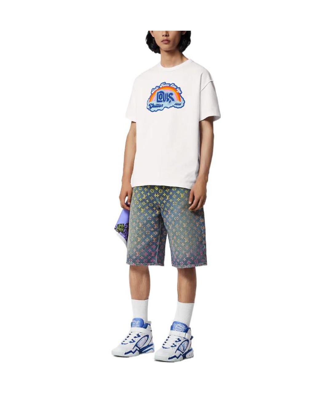 LOUIS VUITTON Белая хлопковая футболка, фото 4