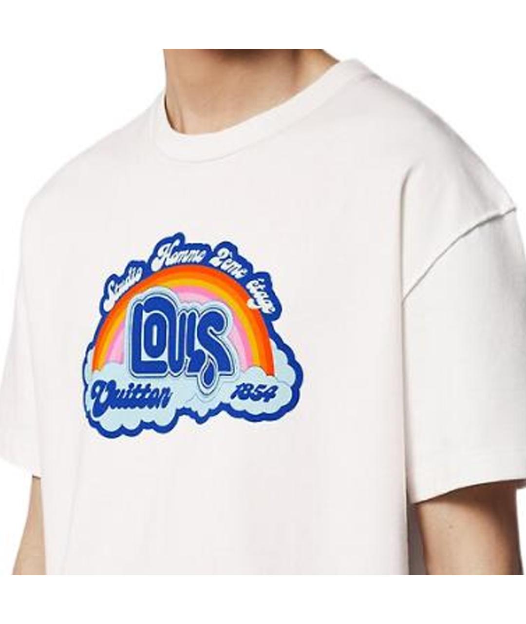 LOUIS VUITTON Белая хлопковая футболка, фото 7