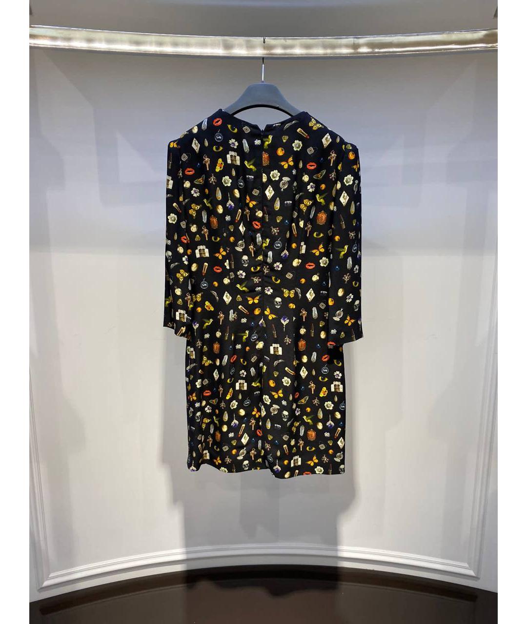 ALEXANDER MCQUEEN Черное вискозное повседневное платье, фото 3