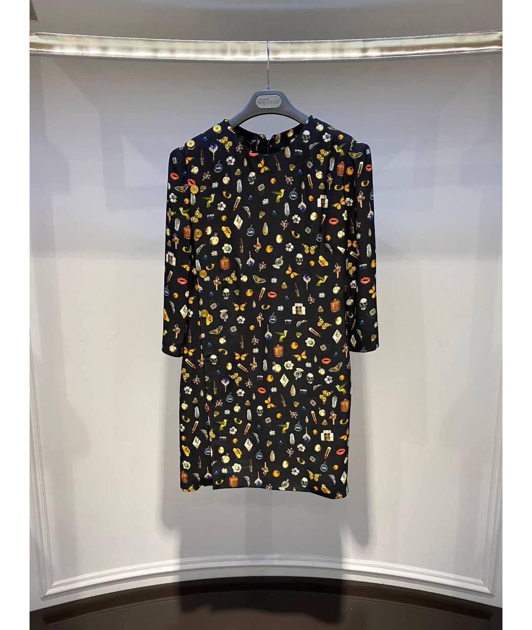 ALEXANDER MCQUEEN Черное вискозное повседневное платье, фото 4