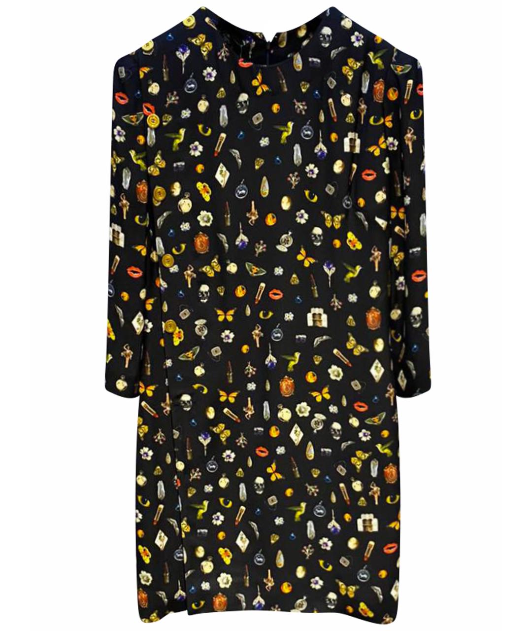 ALEXANDER MCQUEEN Черное вискозное повседневное платье, фото 1