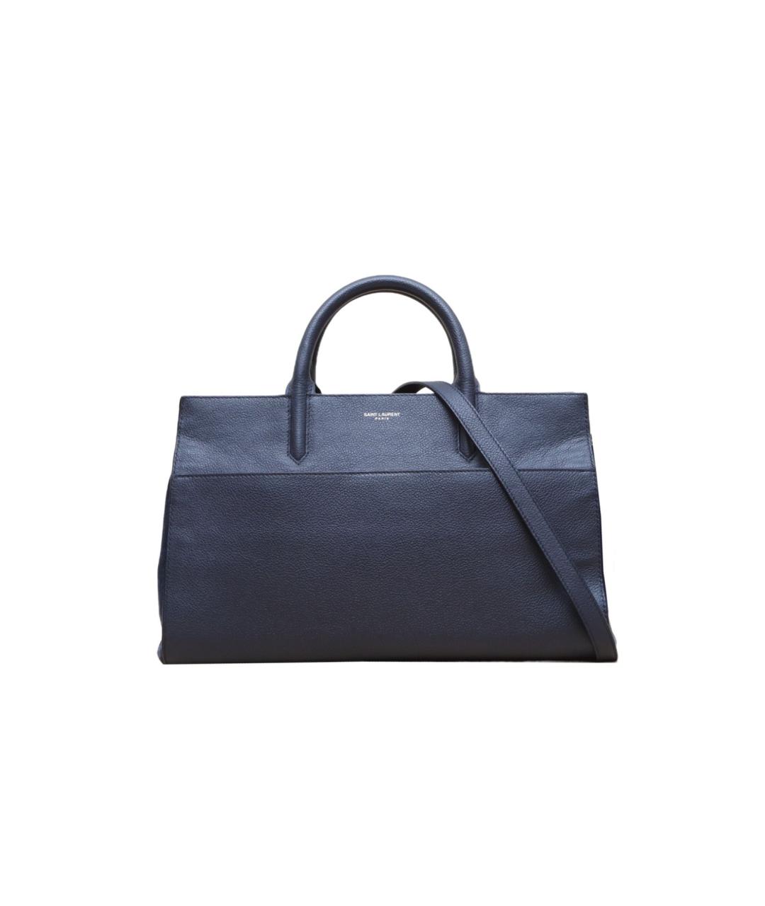 SAINT LAURENT Темно-синяя кожаная сумка через плечо, фото 1