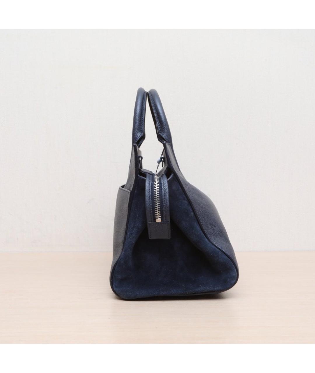 SAINT LAURENT Темно-синяя кожаная сумка через плечо, фото 5