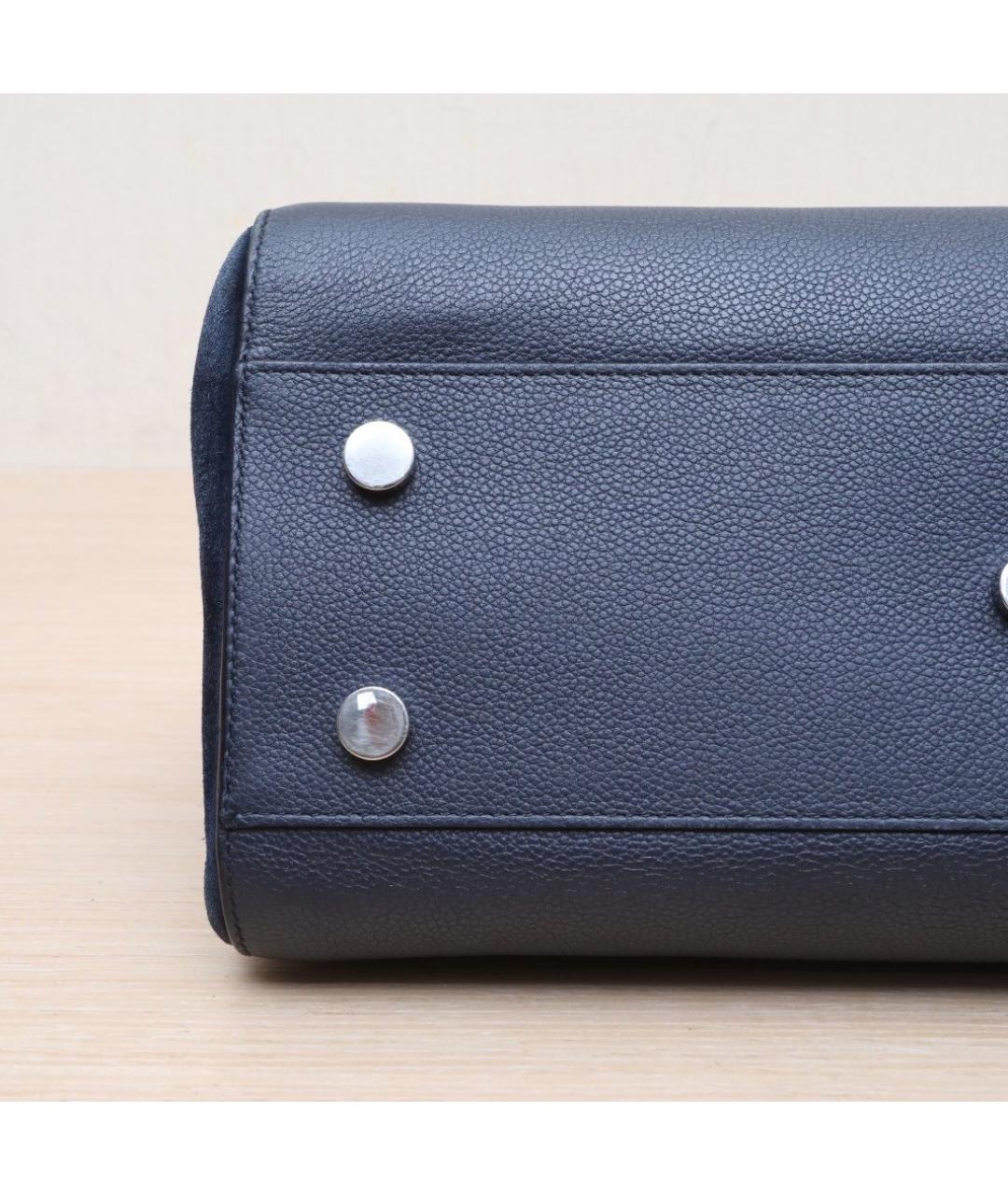 SAINT LAURENT Темно-синяя кожаная сумка через плечо, фото 9