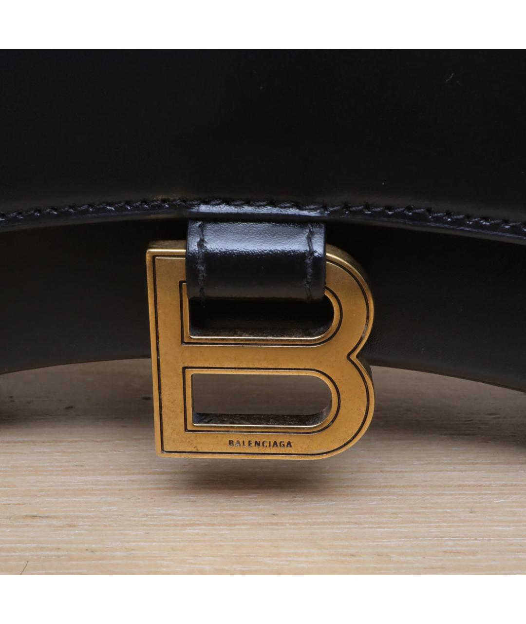 BALENCIAGA Черная кожаная сумка через плечо, фото 8