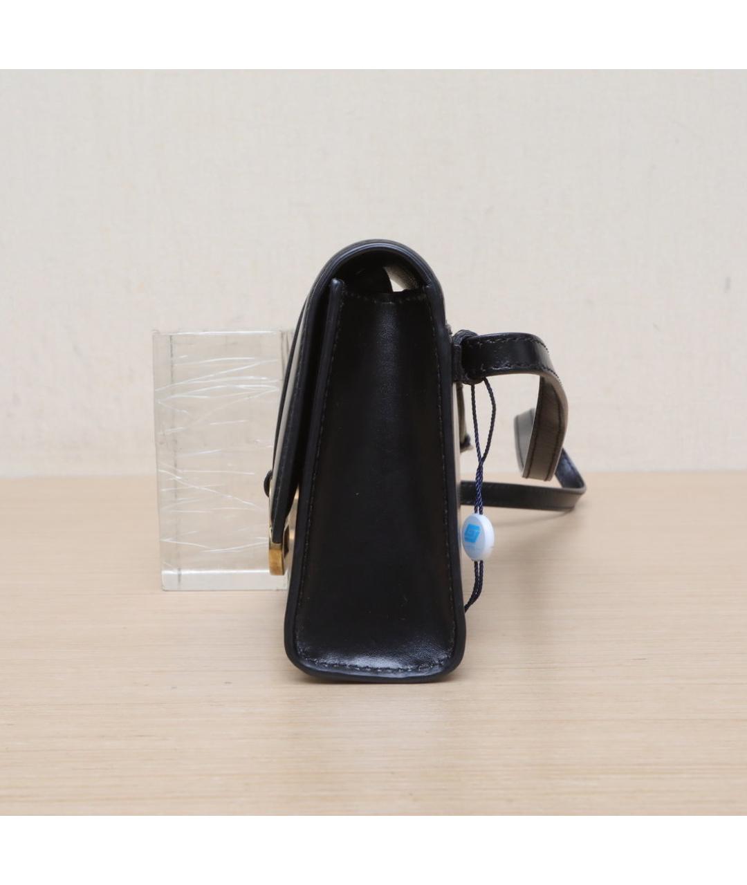 BALENCIAGA Черная кожаная сумка через плечо, фото 5