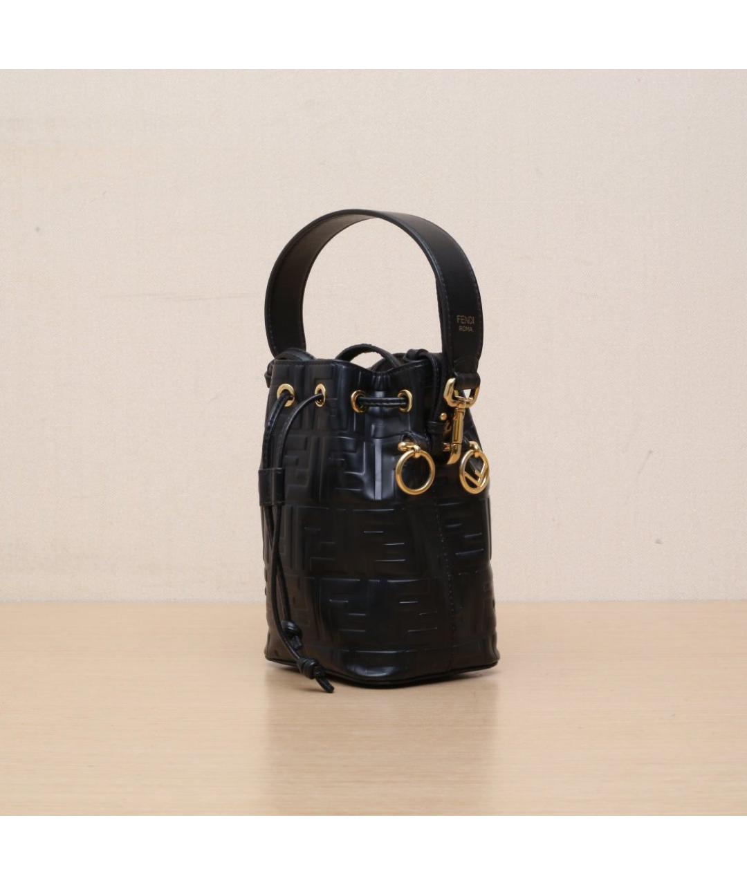 FENDI Черная кожаная сумка через плечо, фото 4