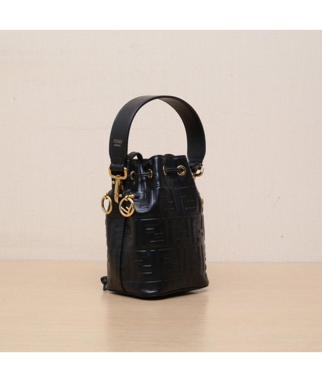 FENDI Черная кожаная сумка через плечо, фото 6