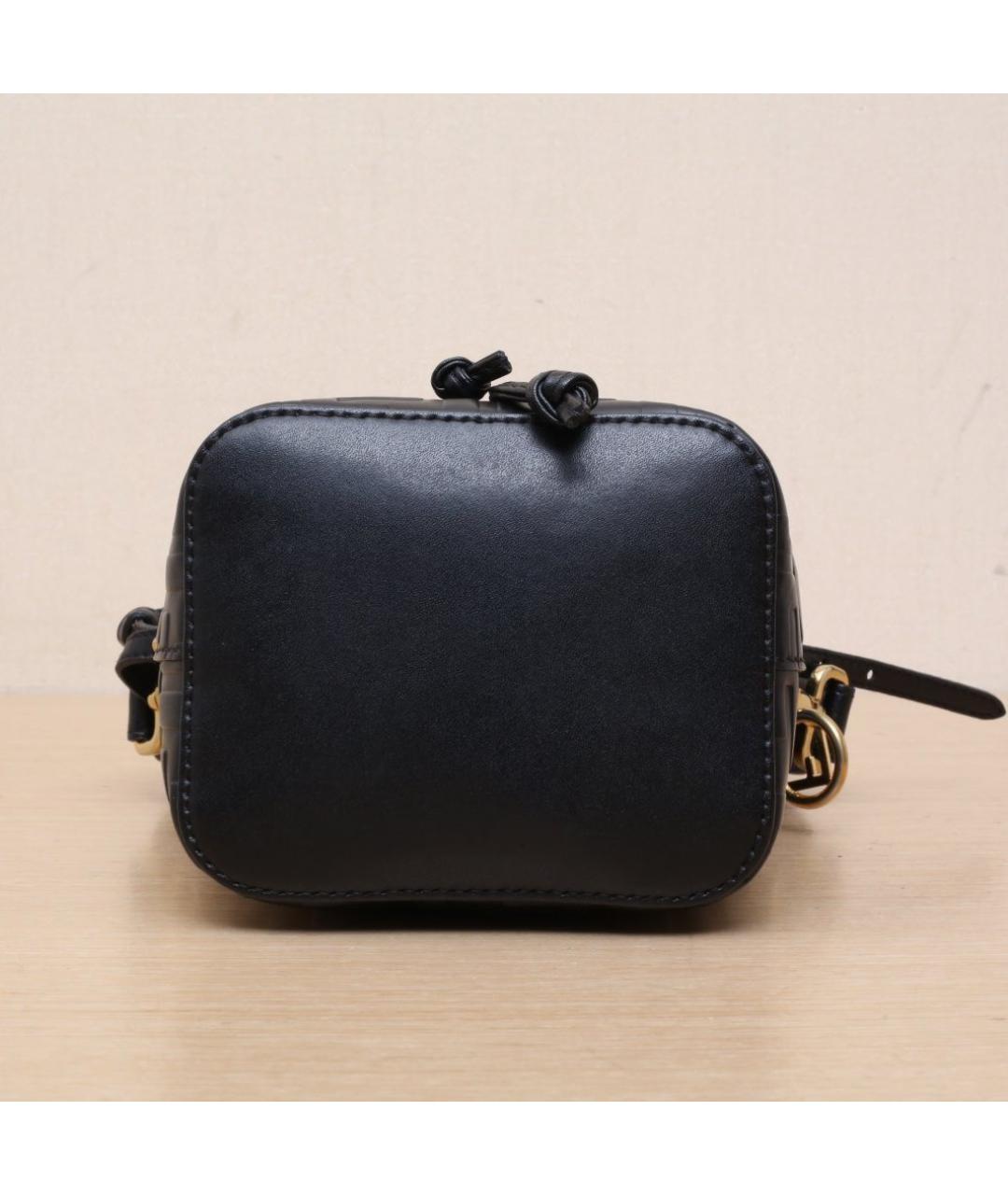 FENDI Черная кожаная сумка через плечо, фото 9