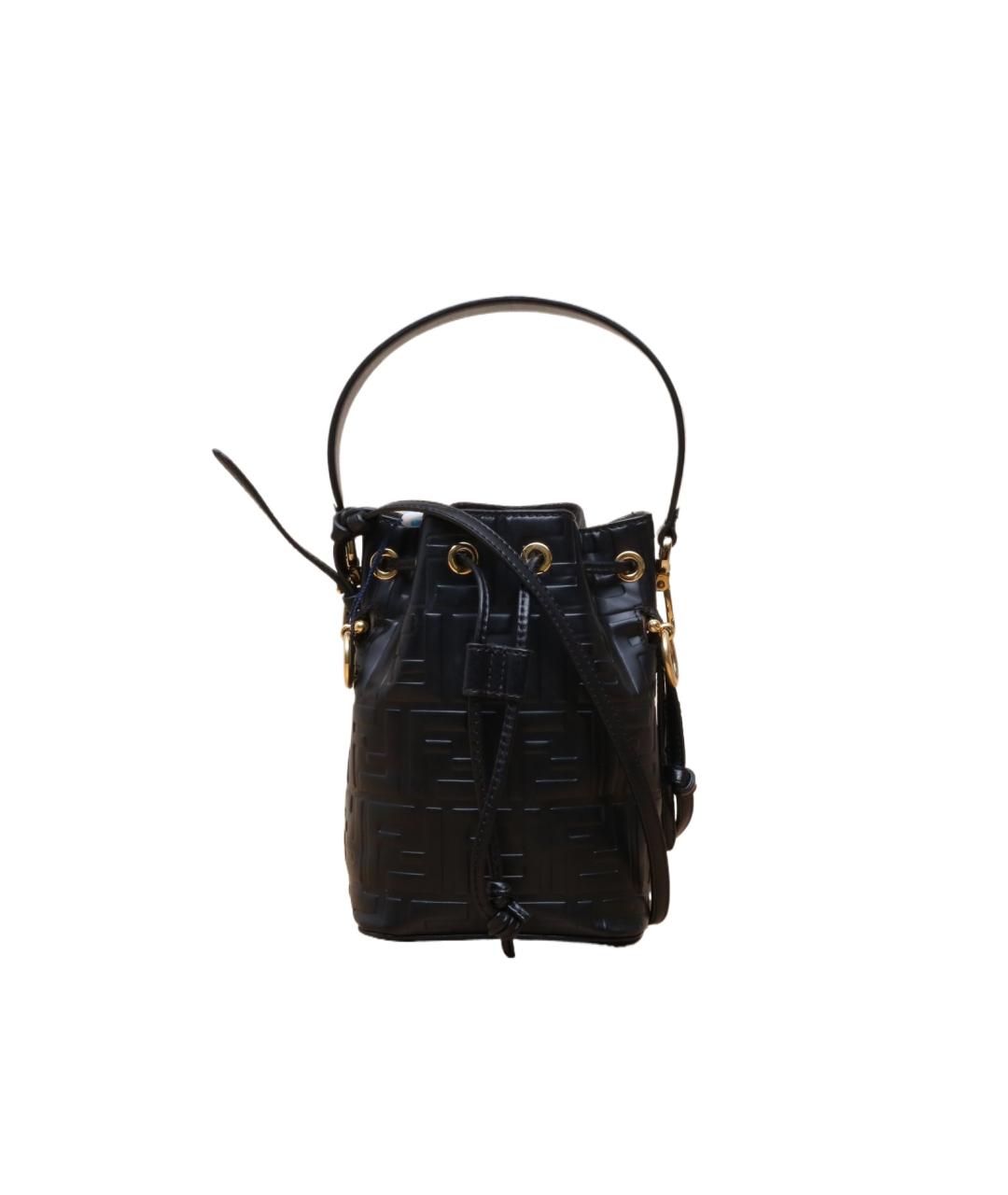 FENDI Черная кожаная сумка через плечо, фото 1