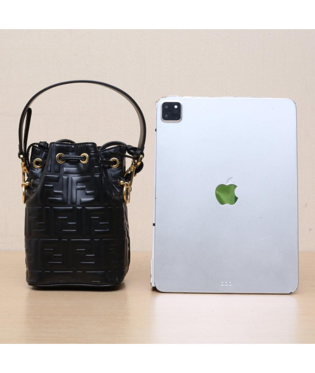 FENDI Черная кожаная сумка через плечо, фото 7