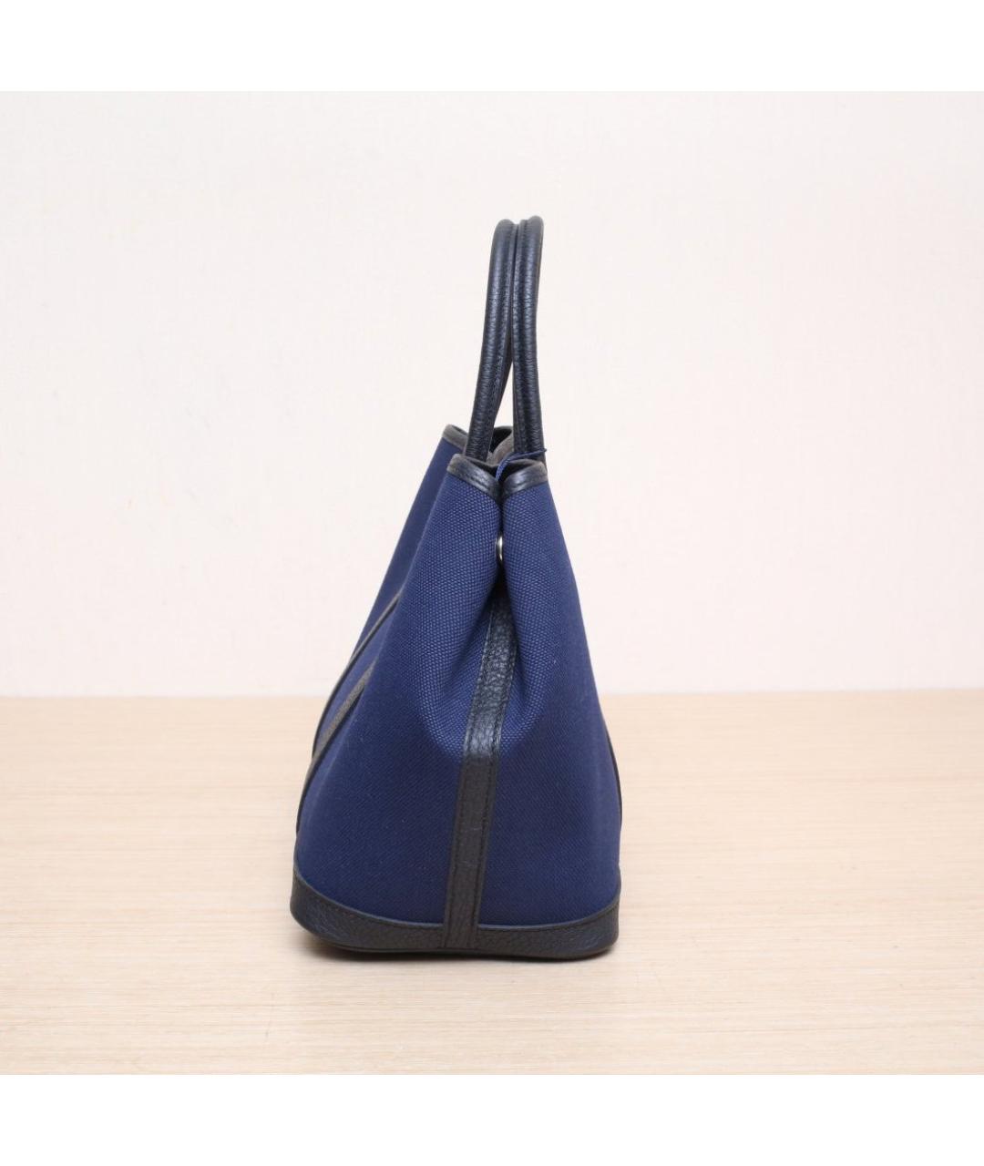 HERMES Синяя тканевая сумка через плечо, фото 5