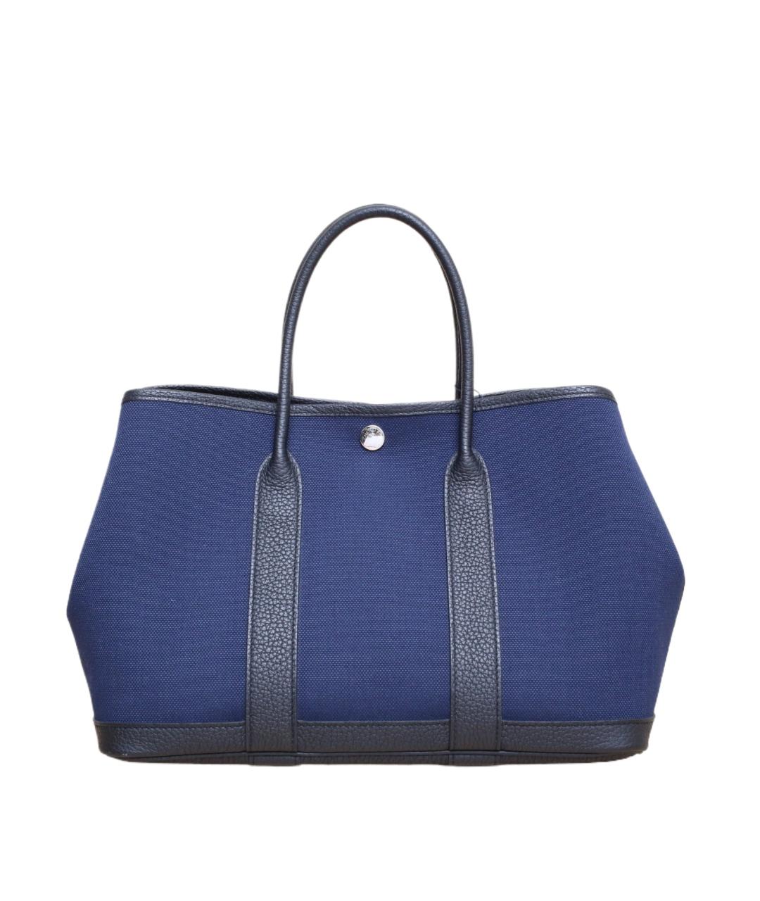 HERMES Синяя тканевая сумка через плечо, фото 1